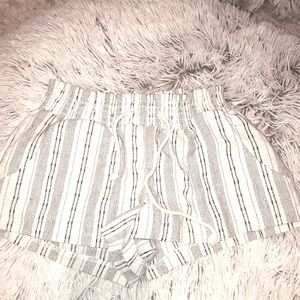 black and white shorts